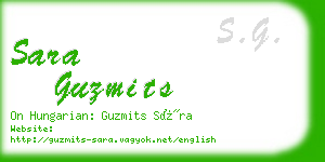 sara guzmits business card